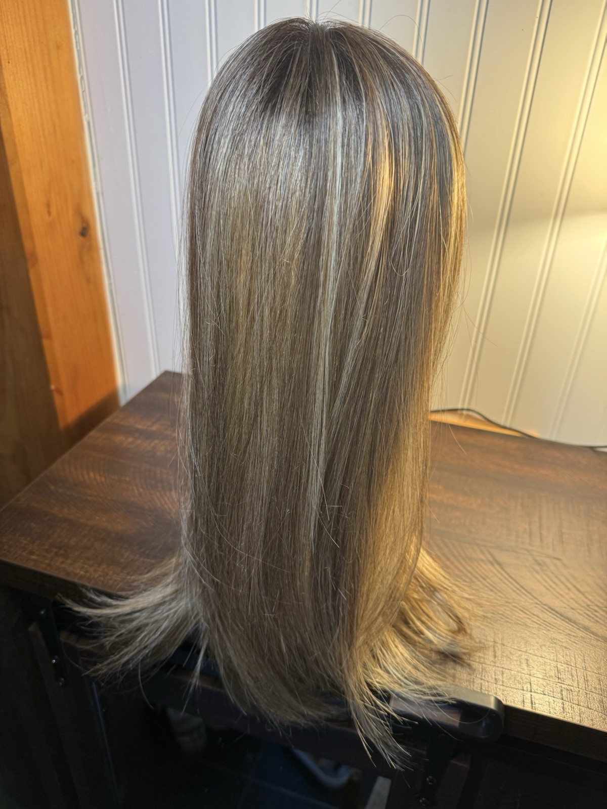 BELLE TRESS LACE FRONT MONO TOP BANGS 16” HF In Brown Sugar Sweetcream