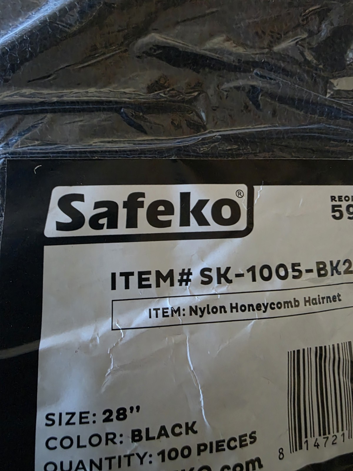 Safeko Hair Nets Approximately 900 PCS Nylon Hairnets 28″ Black