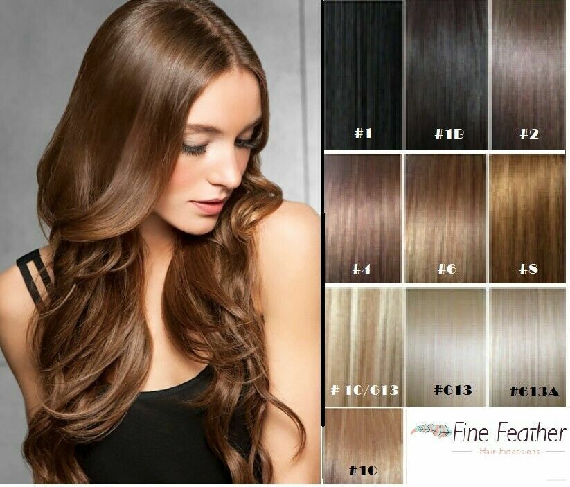 24″ European Remy 100% Human Tape weft Hair Extensions Black/Brown/Blonde 20pcs
