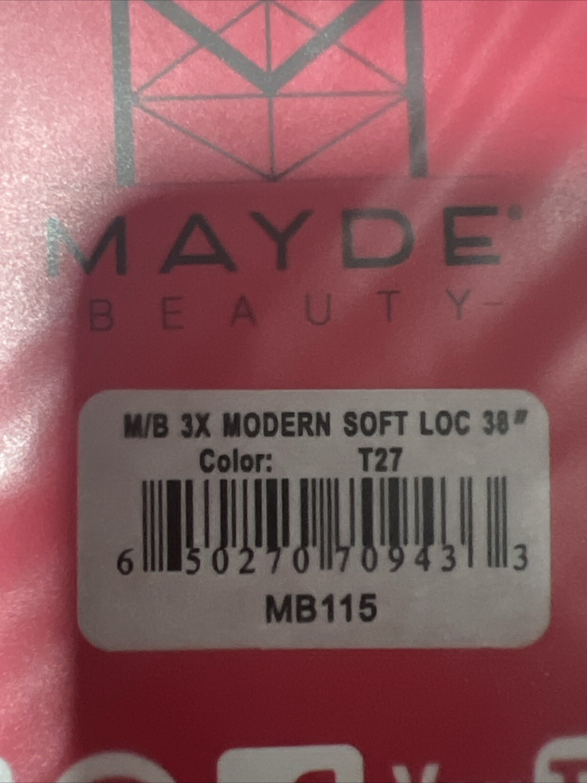Mayde Beauty Crochet Braid 3X Modern Soft Locs 38”Color #27 Natural Texture NWT