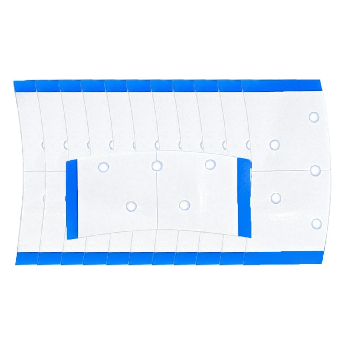 36 Pack – Made in USA – Blue Hole Punch Wig Tape Mini Strips – Double Sided A…