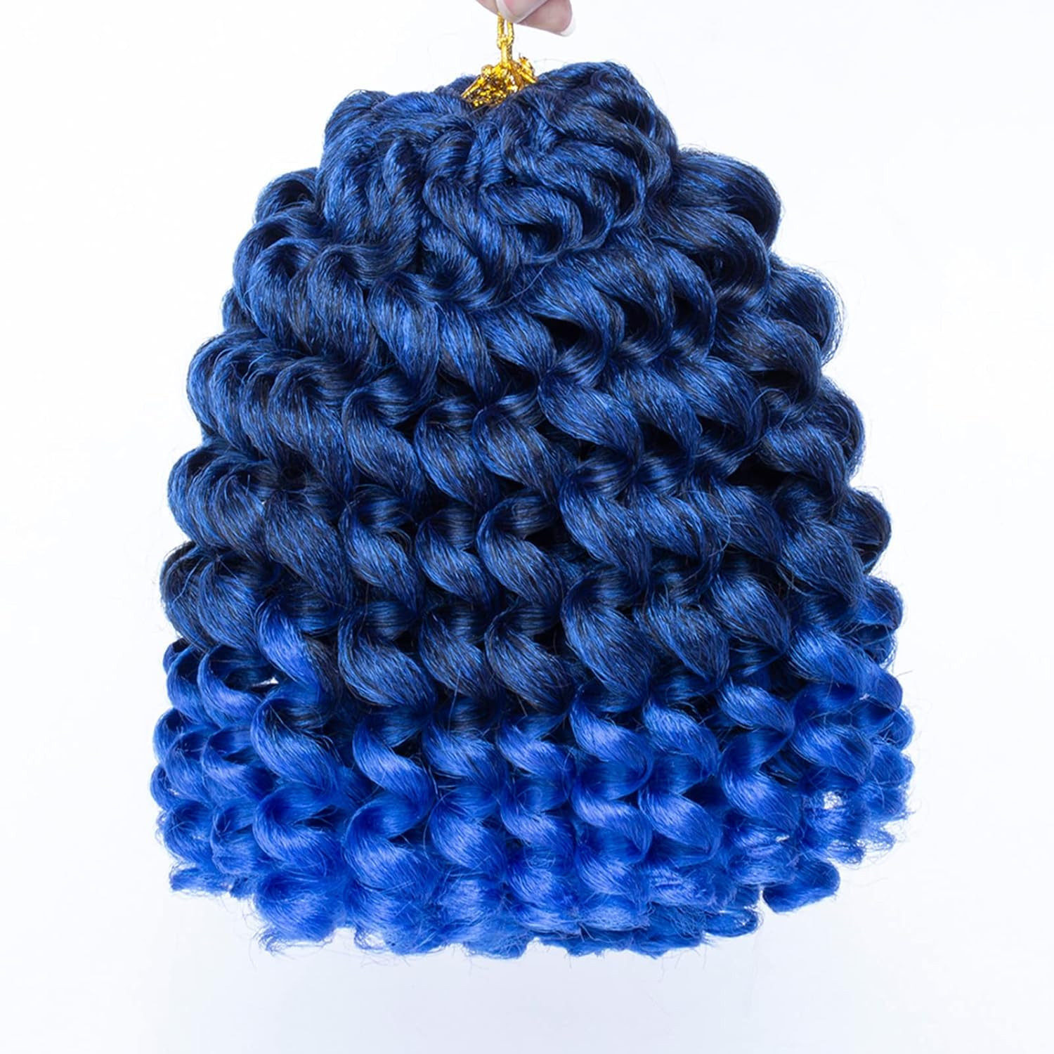 8 Inch Short Jamaican Bounce Wand Curl Crochet Hair 3 Packs Senegalese Twist Syn