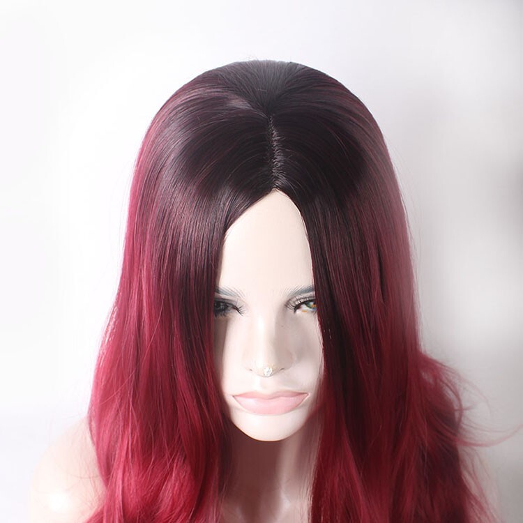 26″ Natural Long Wavy Full Wigs Cosplay Party Synthetic Wig Heat Resistant