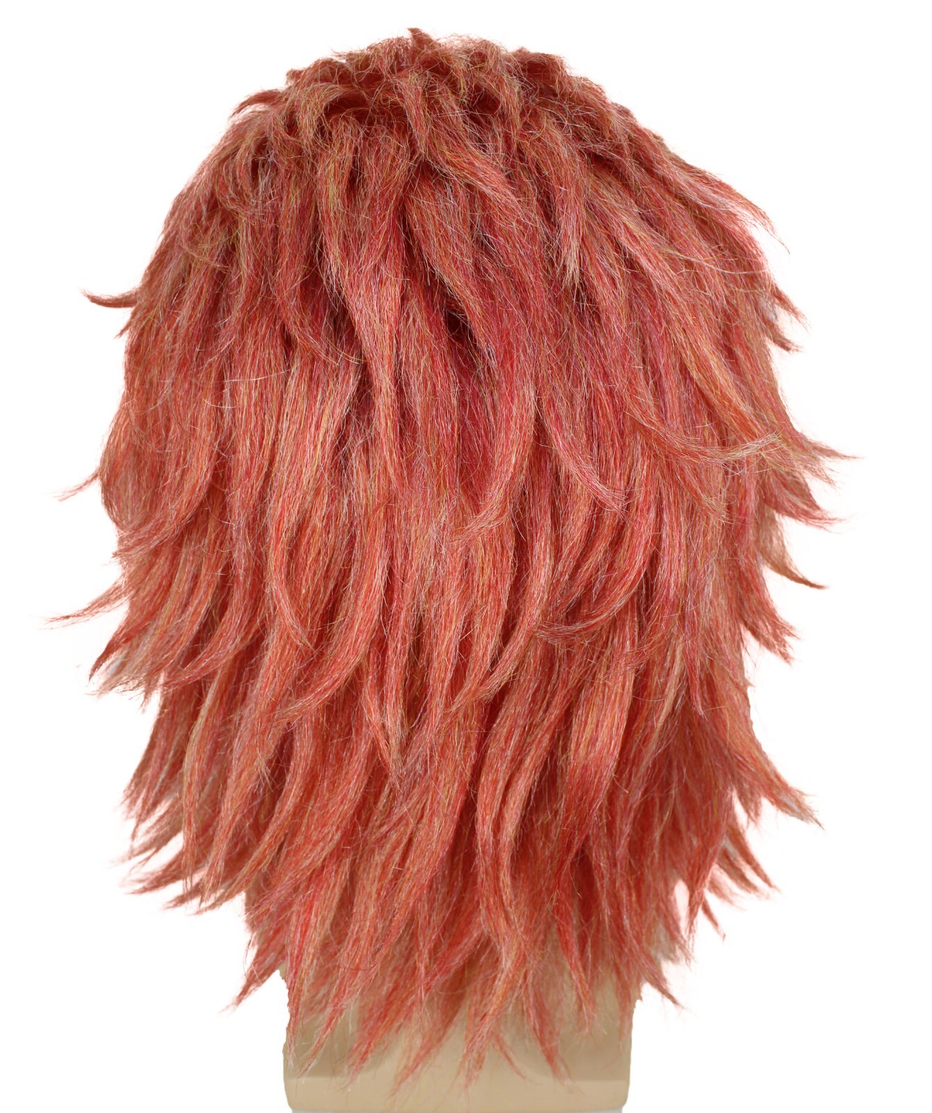 HPO Adult Men’s Pink Spiky Demon Hunter Anime Wig Breathable Capless Cap HM-1642