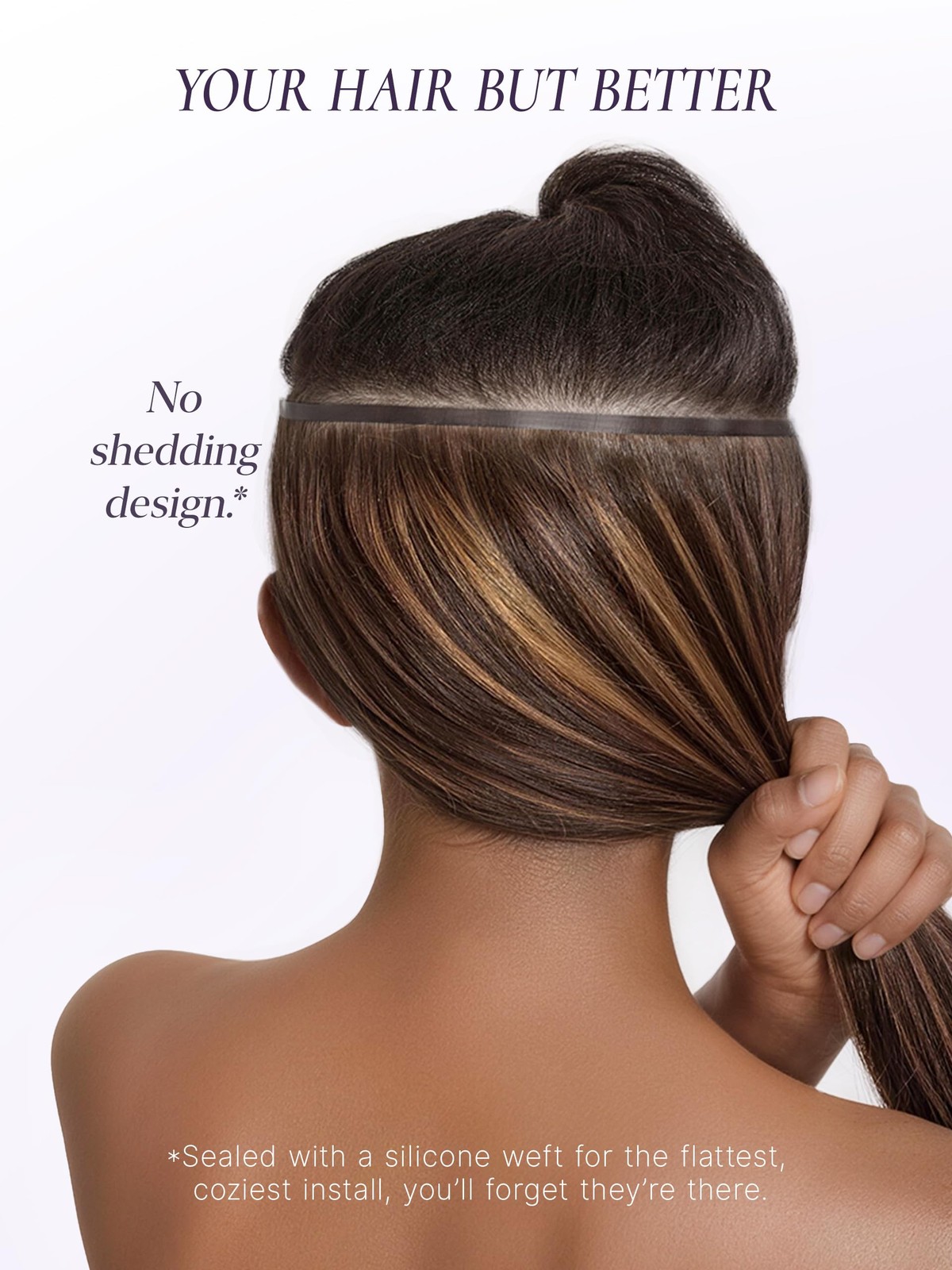 Luvme Seamless Clip In Hair Extensions Silky Straight Dark Brown Caramel