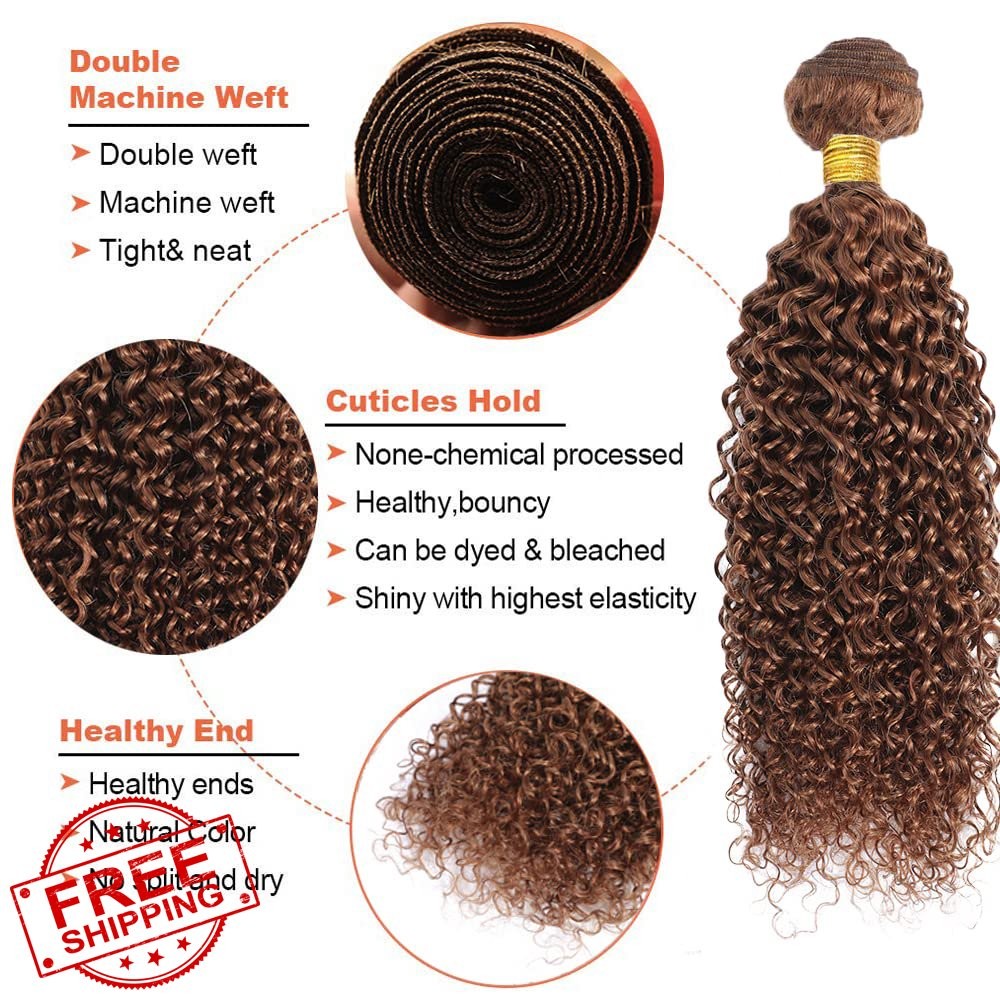 Seeuiegam #30 Auburn Bundles 10 12 14 Inch Curly
