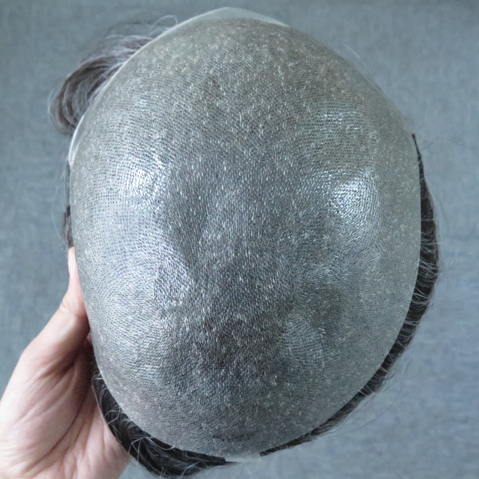 Toupee Human Hair for Men Replacement System Hairpiece 0.05mm Thin Skin BIO#1B30