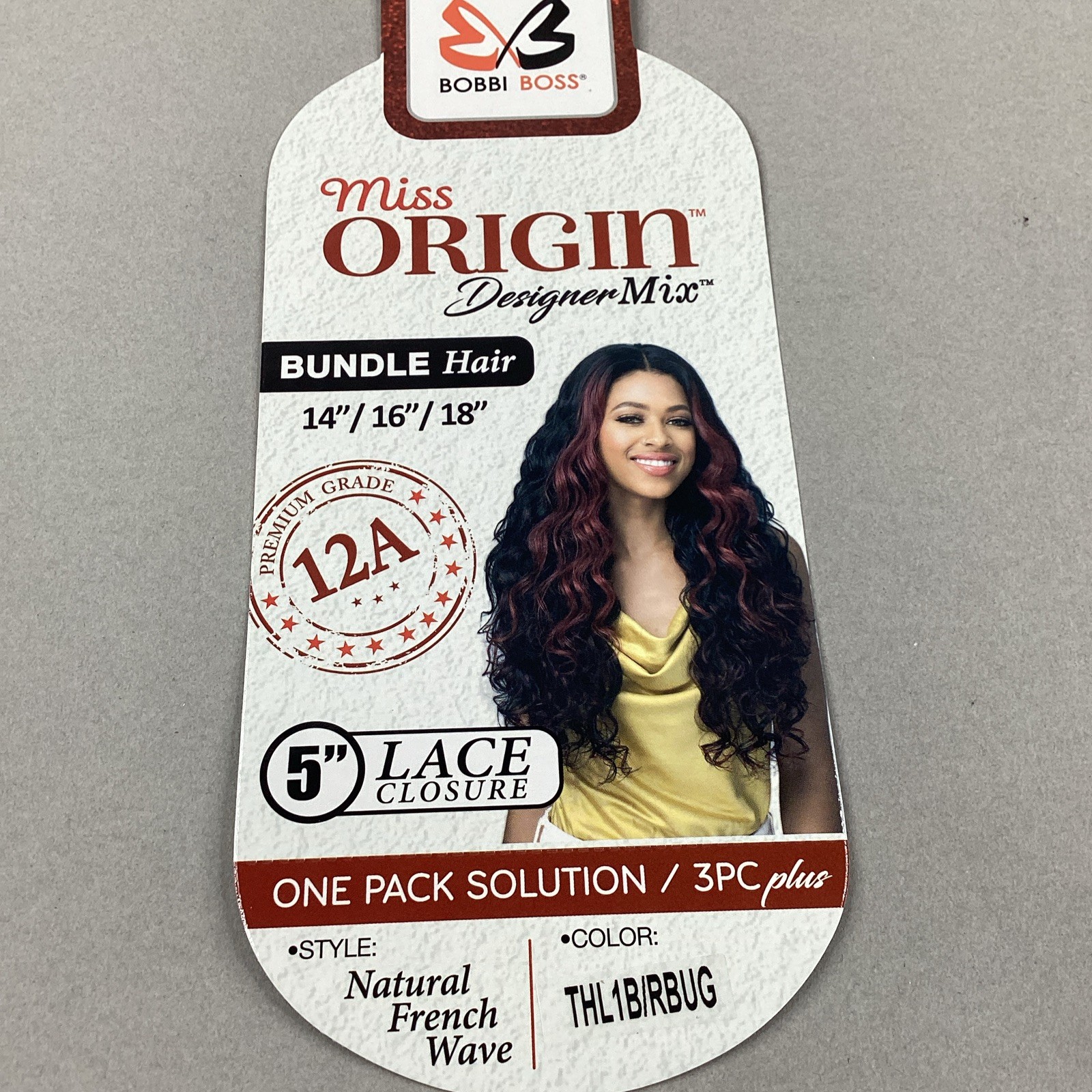 French Wave #THL1B/Burgundy 14” 18” All-in-One Premium Synthetic Hair Extensions