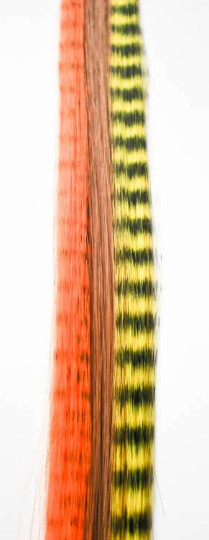4 for 20 Halloween fall hair feather extension clip ins – yellow, orange, mocha