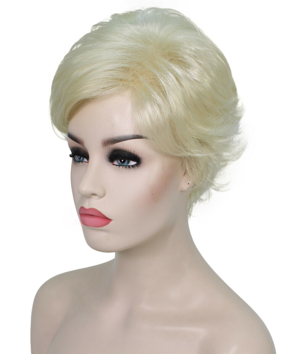 Dorothy – Straight Kanekalon Synthetic Fiber Full Wig, 2-4.5 in, Platinum Blonde