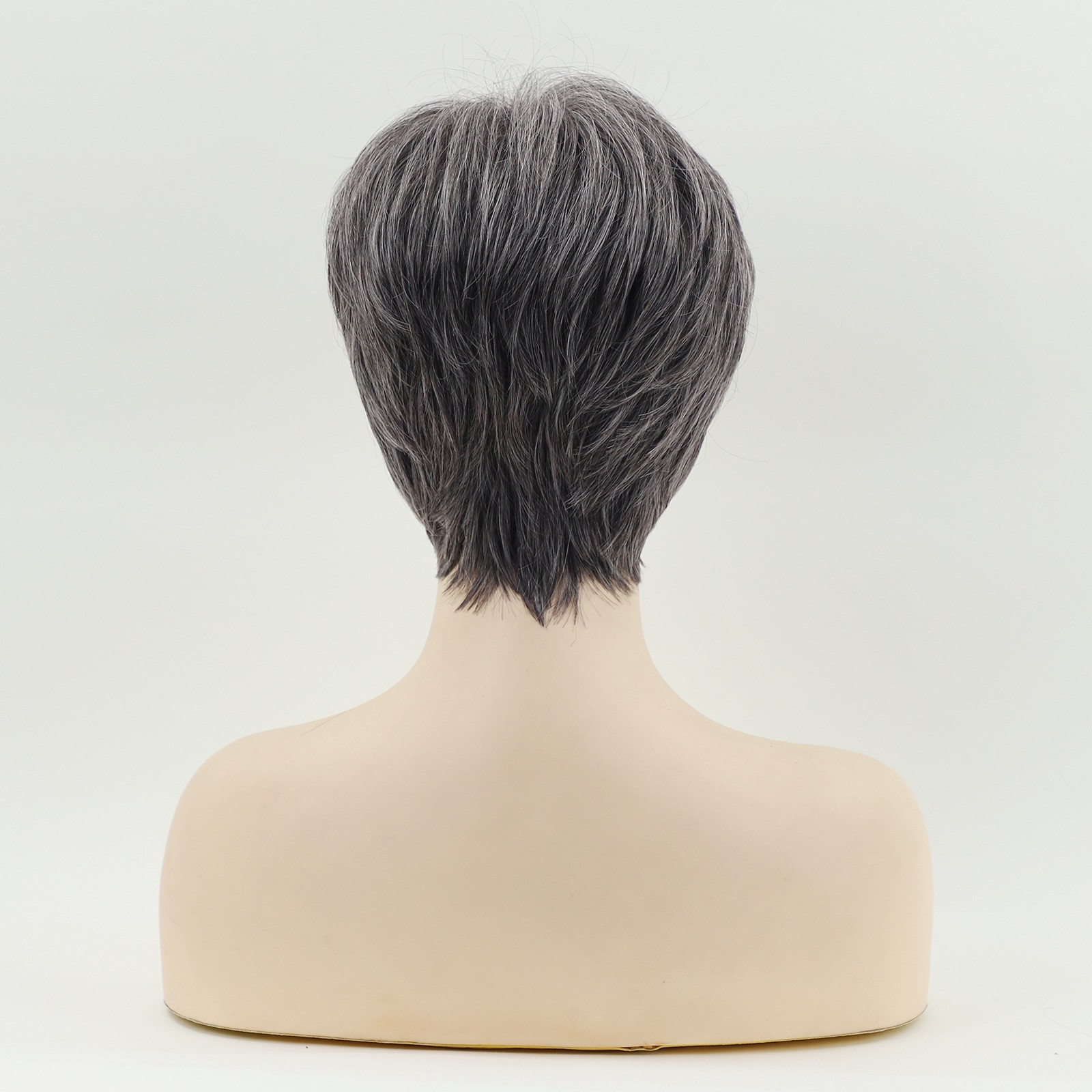 Short Silver Gray Wig for Women 8in Full Heat Resistant Synthetic Cosplay Party