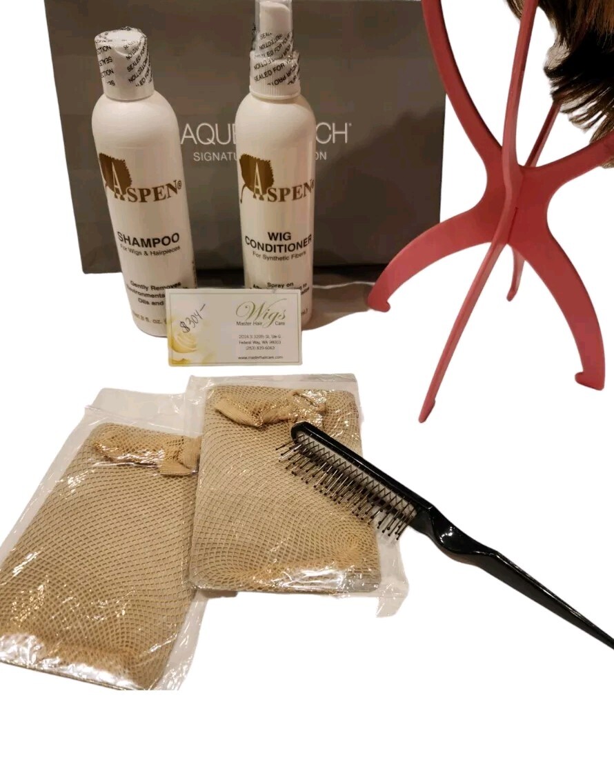 RAQUEL WELCH Brown & Red Pixie Hair Wig & Aspen Wig Shampoo & Conditioner! NEW!