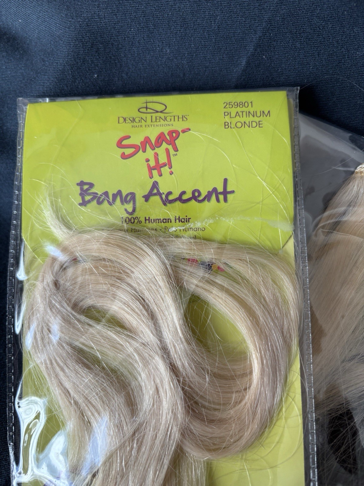 2 Design Links/Snap It /Platinum Blonde 10 Inch X 4 Inch Human Hair Extensions