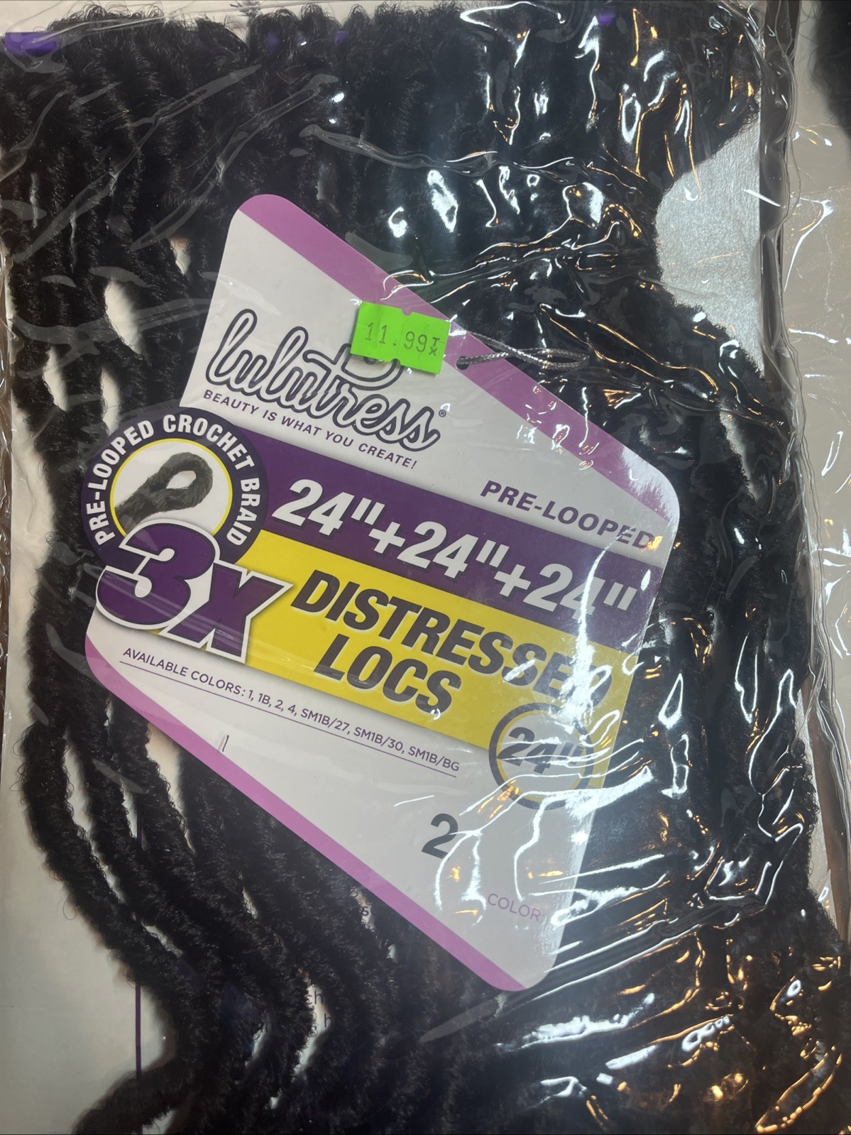 LULUTRESS 3x Pre Looped Crochet Braid 24”