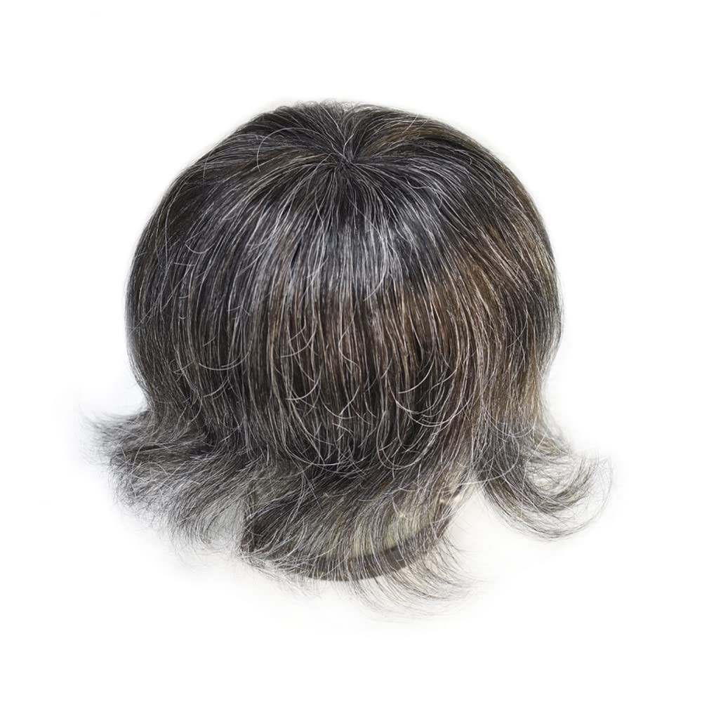 Mens Toupee FULL FRENCH LACE Hairpiece Skin PU Around Hair Replacement Wigs