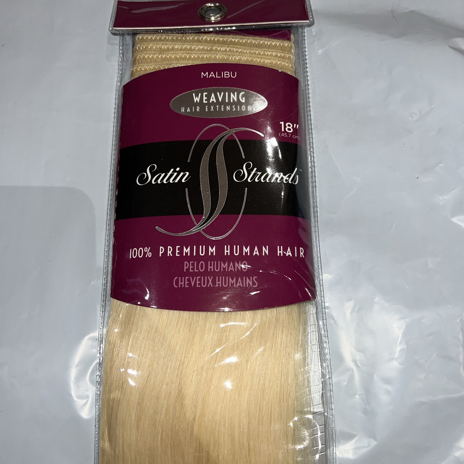 Satin Strands Human Hair Extension 18” Inches Weft Malibu New