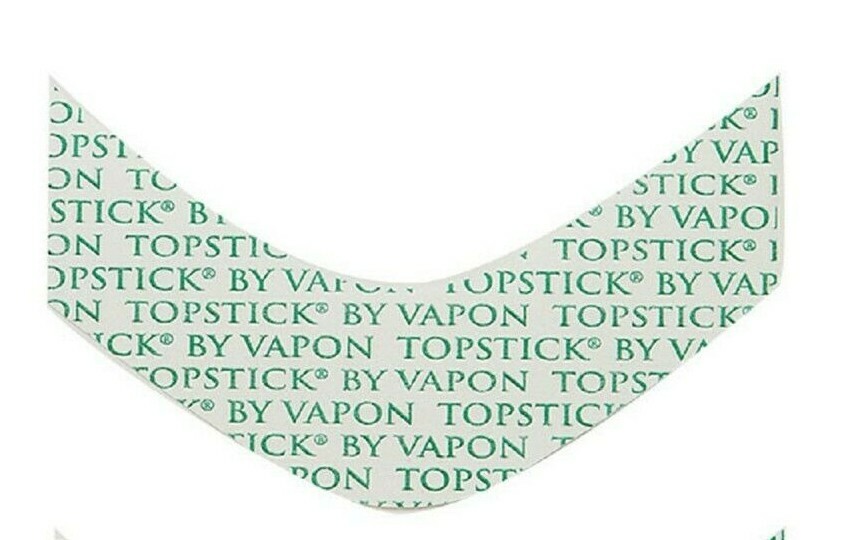 Vapon Topstick Custom Cut Front”B Curve”25 -Piece Clear,Double Sided Tape ~Wigs.