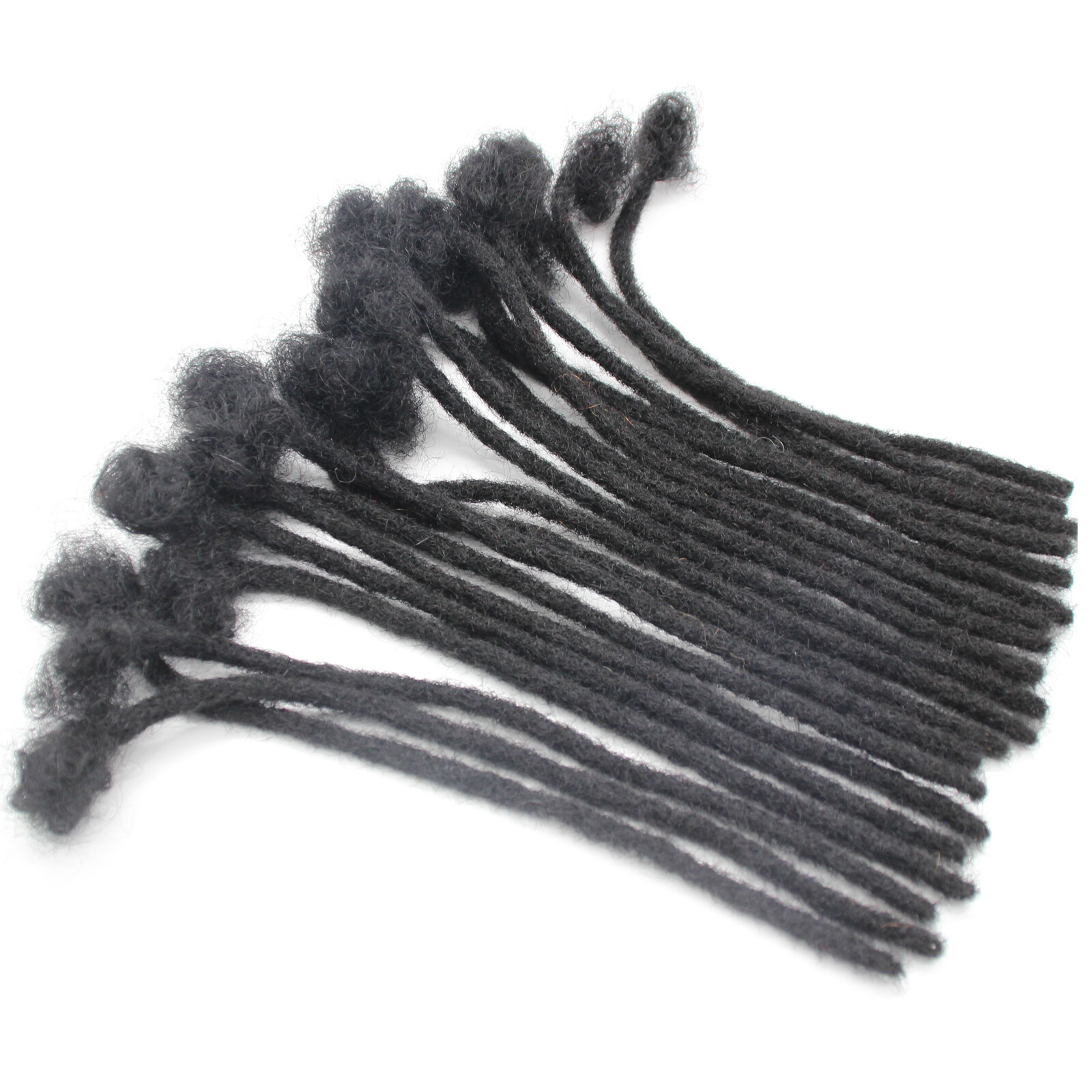 100% Human Hair Dreadlocks Handmade Permanent Afro Loc Extensions NaturalBlack1B