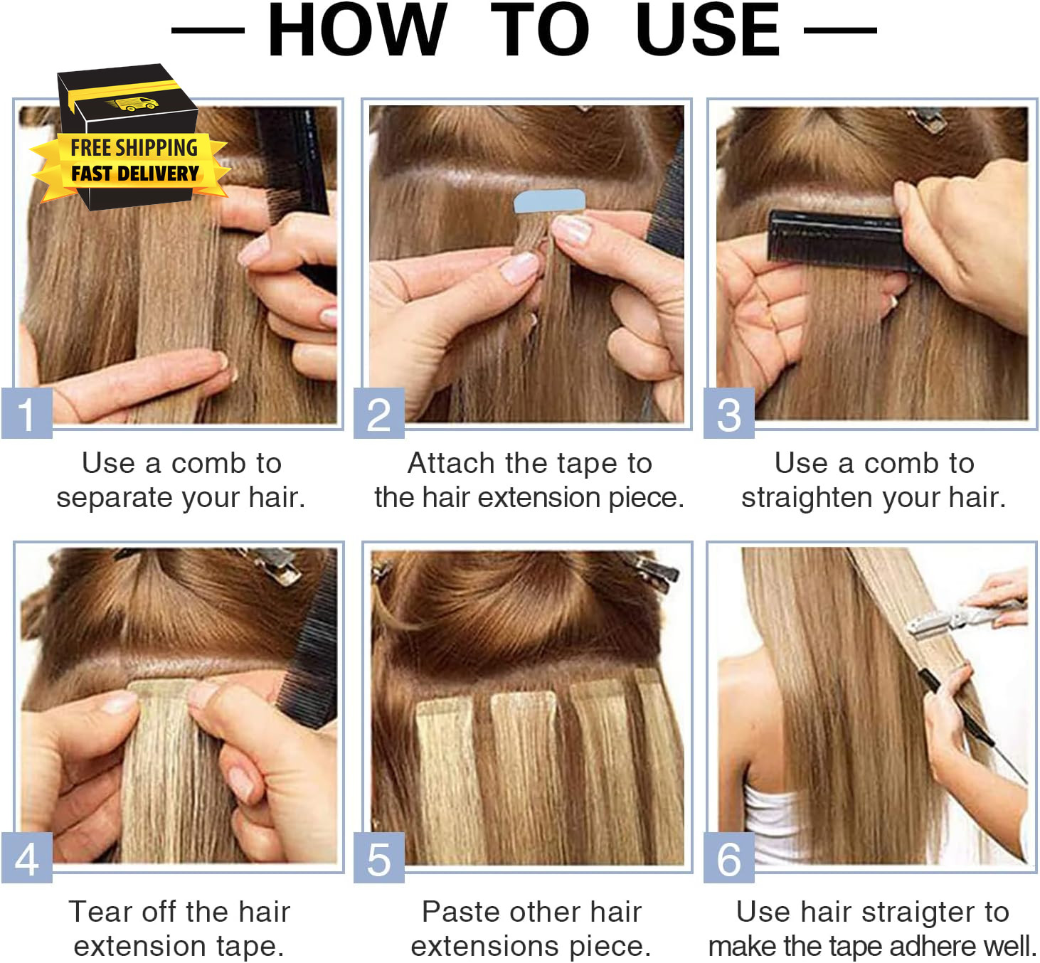 60 Pcs Double Sided Strong Adhesive Hair Replacement for Lace Wigs Hairpiece (Bl
