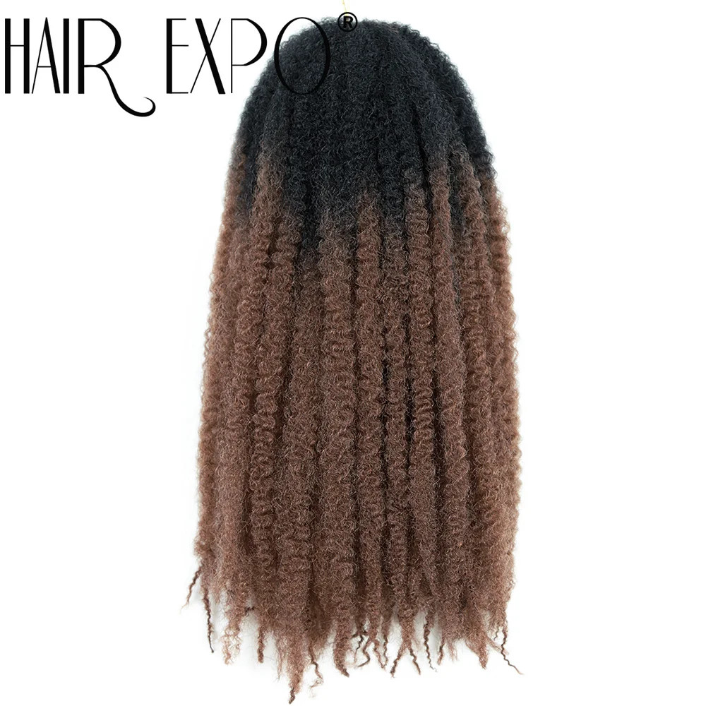 18 Inch Ombre Marley Hair Synthetic Braiding Hair for Afro Kinky Twist Braiding