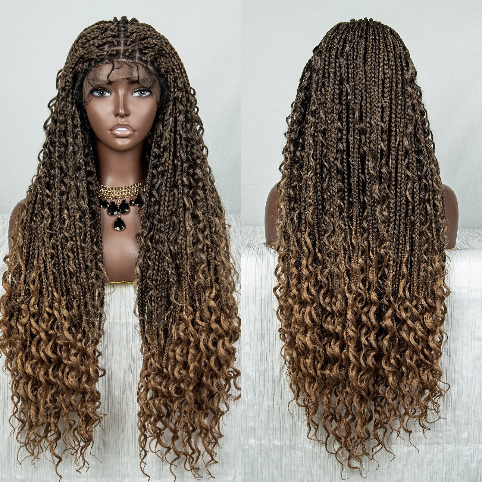 32 Inches Synthetic Lace Braided Wigs Lace Women Braid Wigs Clearance Lace Wig