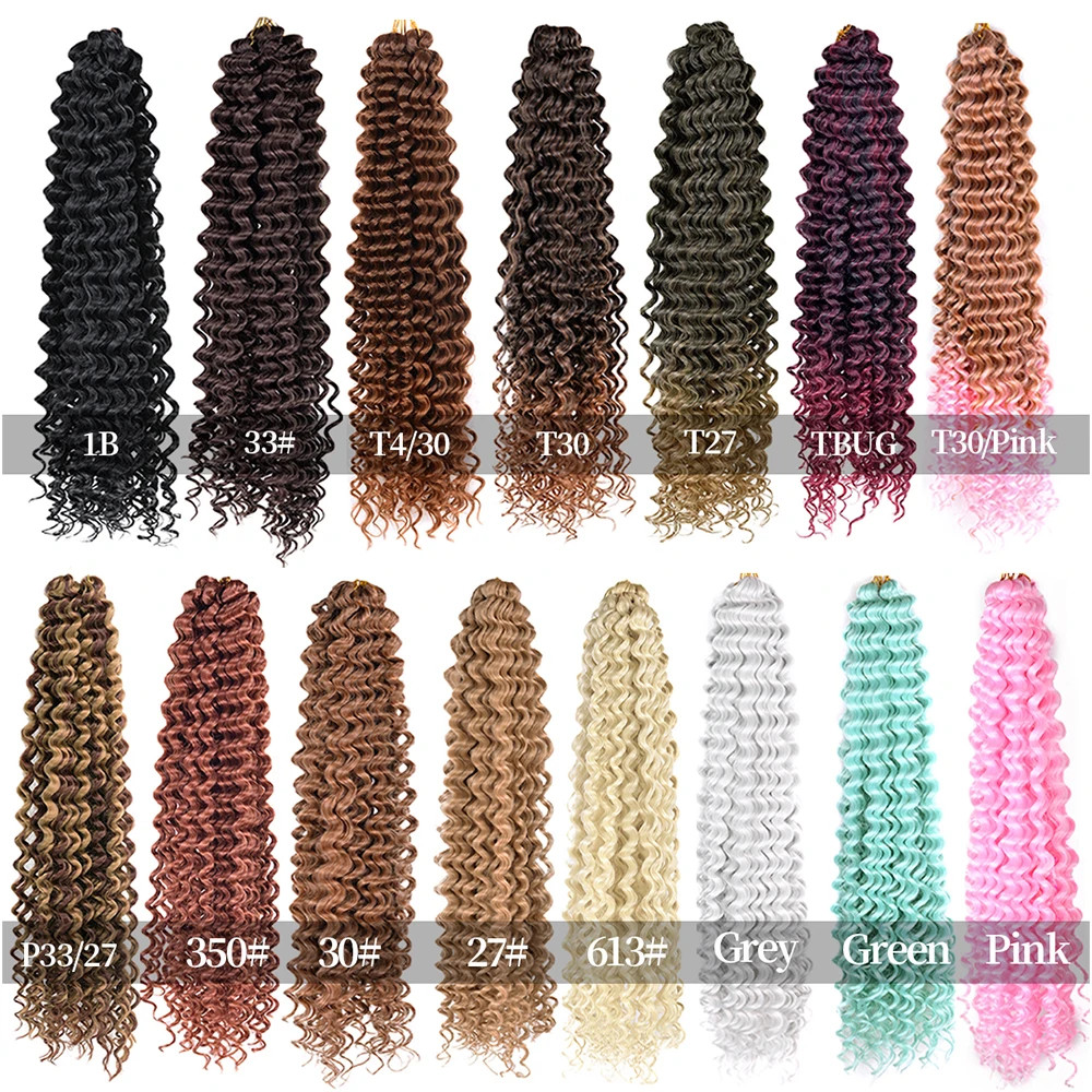 Ocean Wave Crochet Hair 28Inch Ariel Curly Synthetic Loose Deep Wave Braiding