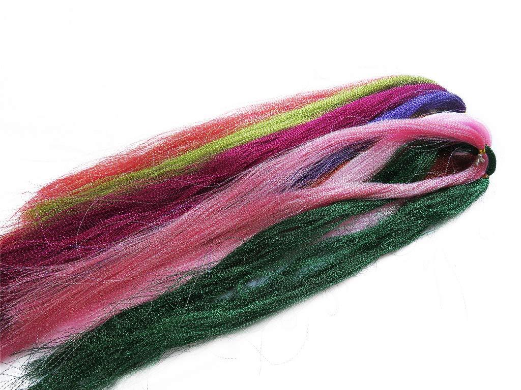US 600 Strands Holographic Sparkle Woman Hair Glitter Tinsel Extensions Dazzles