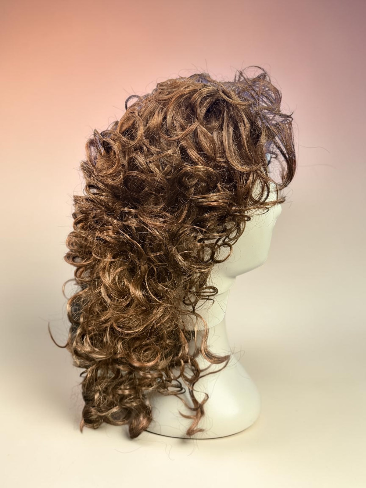 Jon Renau Illusions TERRA 807 Wig Curly Medium Brown Auburn 8/32 CURLY LONG