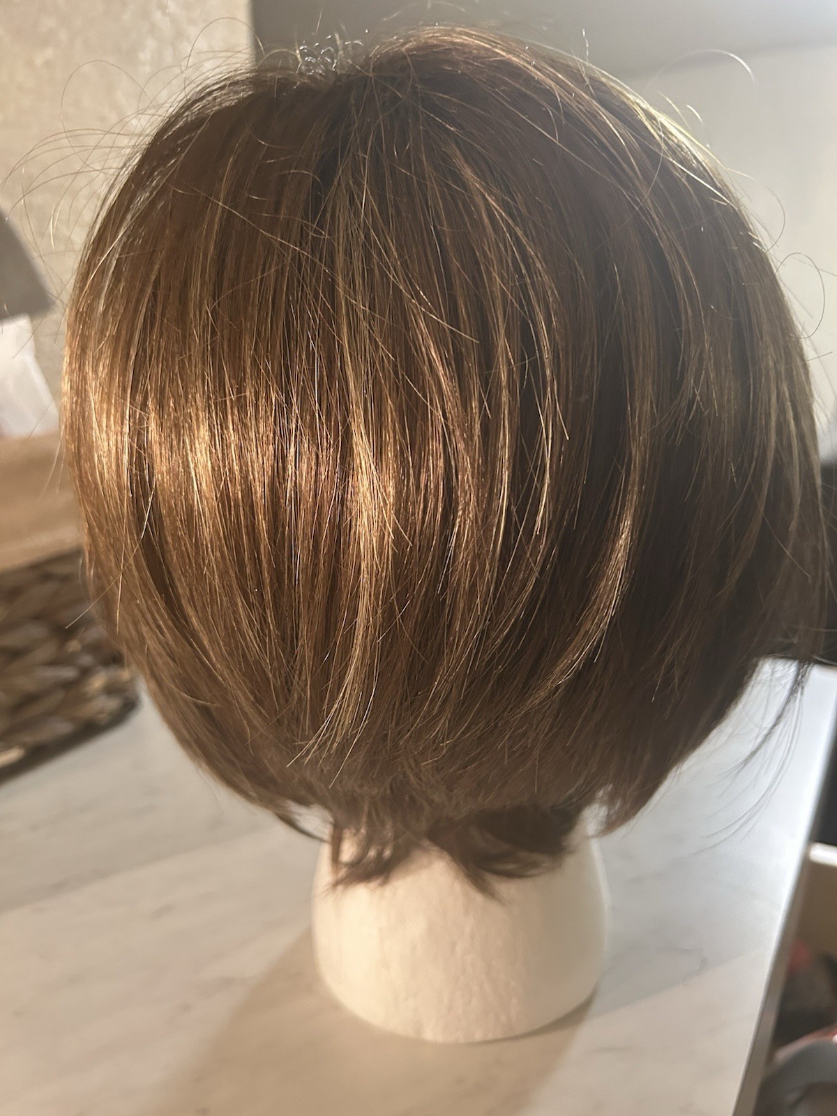 Noriko Wig Meadow Brown Iced Mocha-R Synthetic Fibers Short Bob Basic Cap