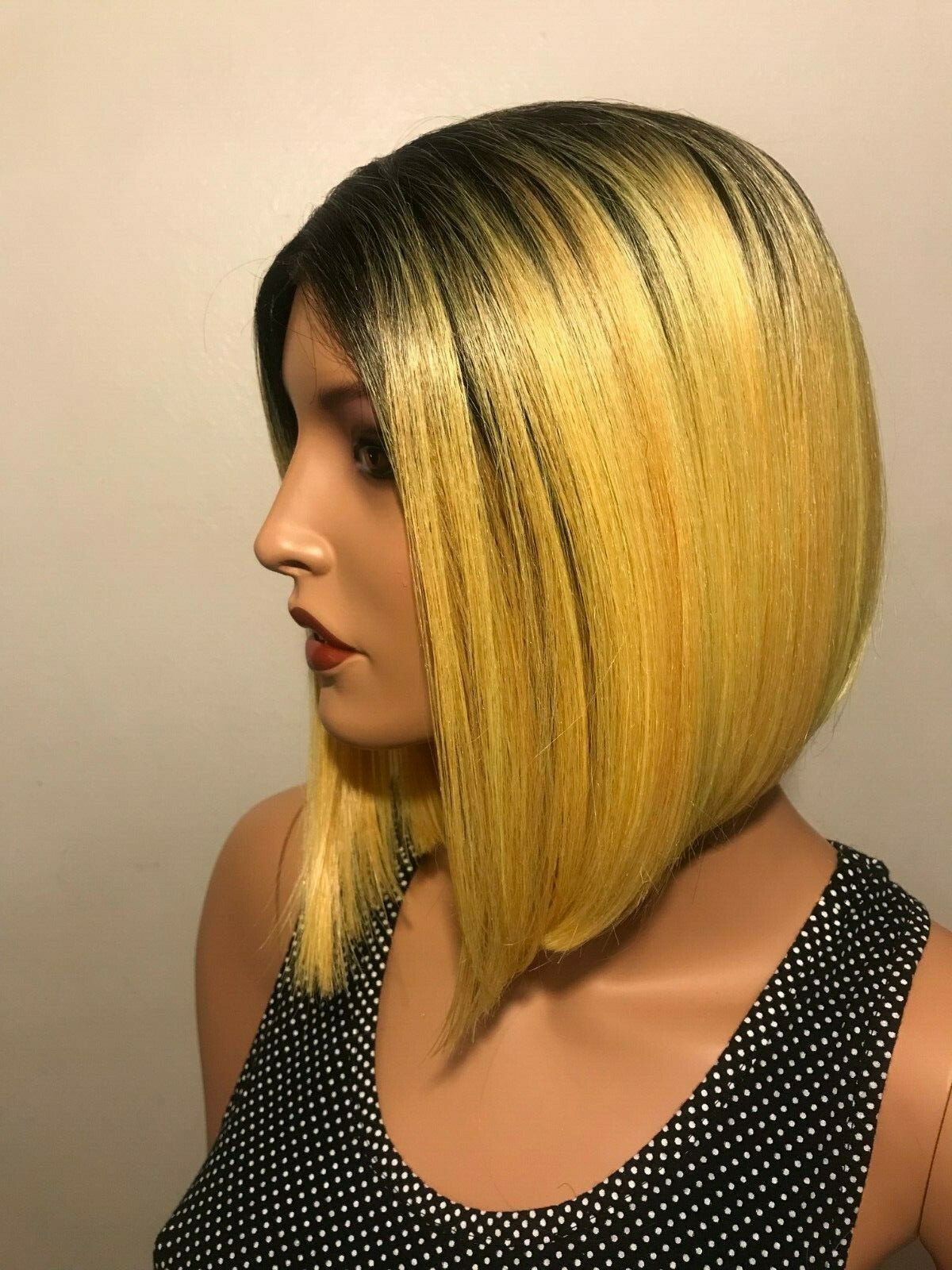 NWT NBF Yellow Ombre Middle Part Magic Lace Front Wig