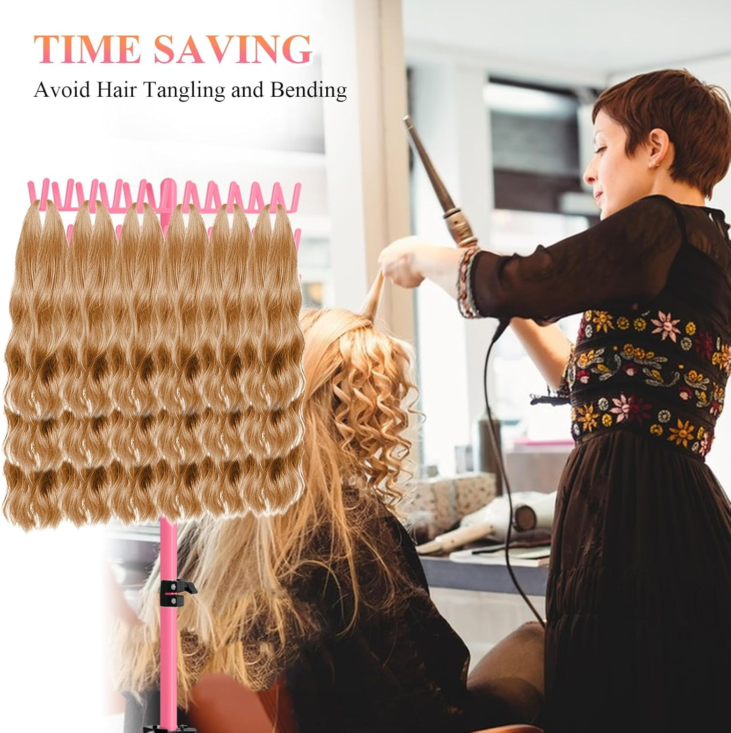 Braiding Hair Rack Height Adjustable 144 Pegs Braiding Rack Hair Extension Ho…