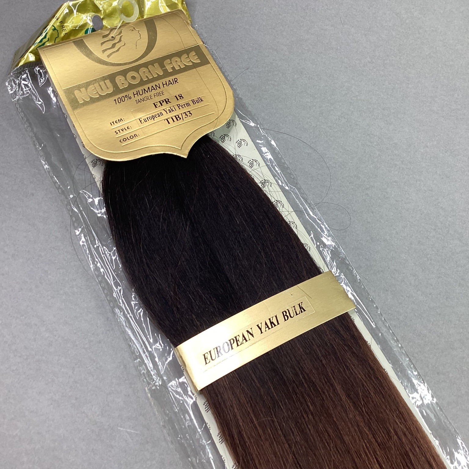 NEW BORN FREE European Yaki Perm Bulk Human Hair Extensions T1B/33