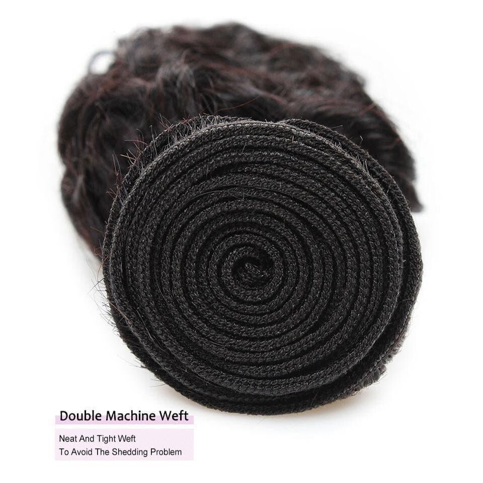 Natural Black Curly Brazilian Virgin Human Hair 8″- 22″