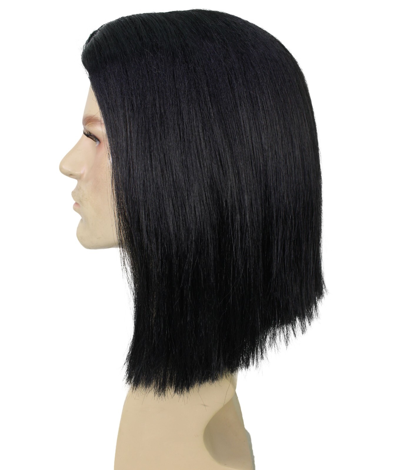 HPO Adult Men’s Black Middle-Parted Demon Hunter Anime Wig, HM-1640