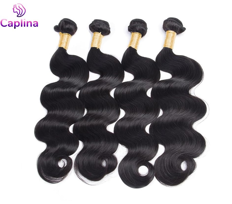 Caplina 16A Human Hair Bundles 16 18 20 22 Inch Body Wave 400G Unprocessed