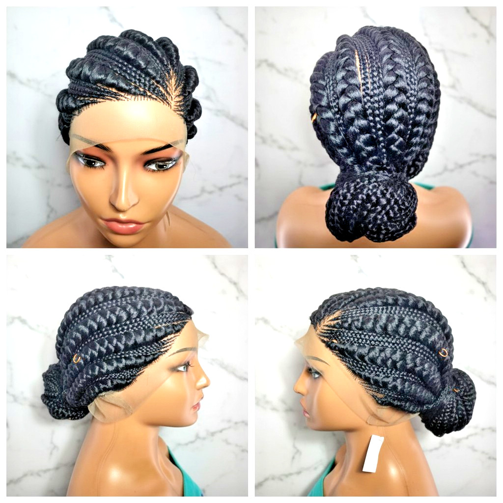 Braided Wig. Large Cornrow Braids. Full Lace Cap