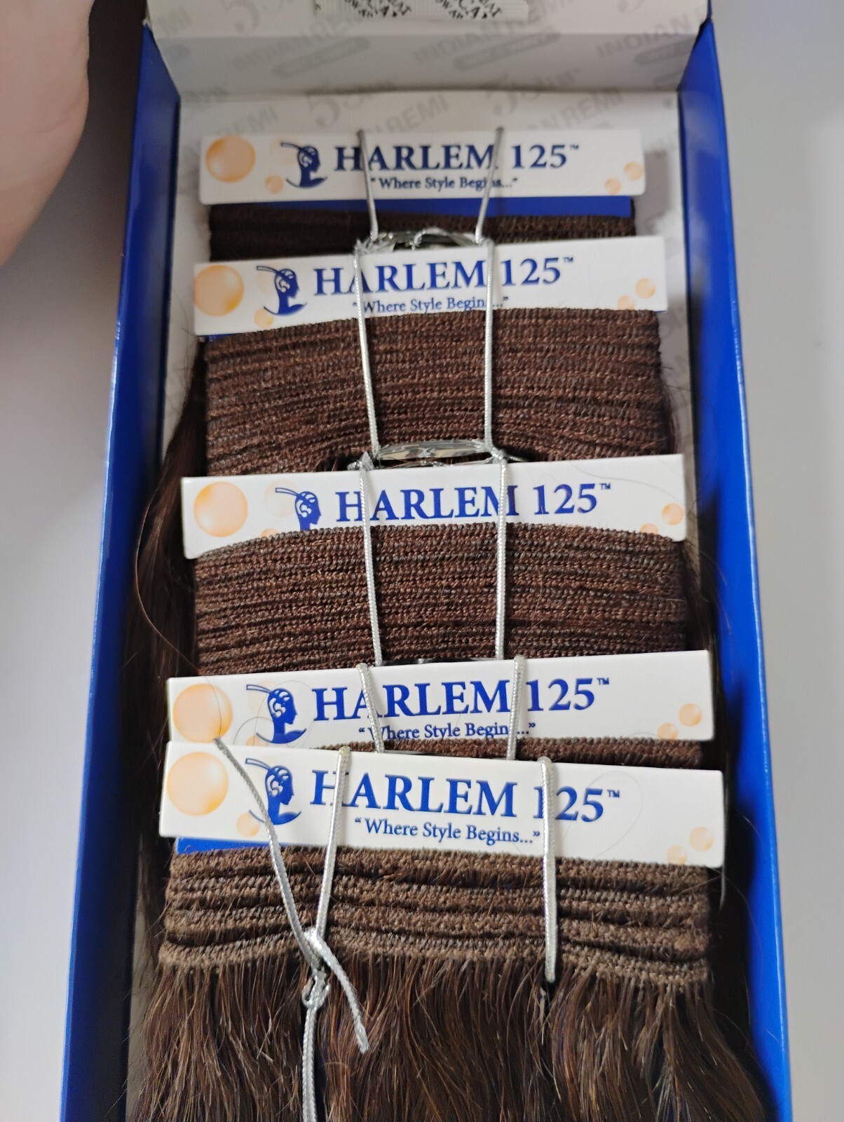 Harlem 125 5 Star Indian Remi Wet & Wavy Human Hair Ripple Deep 5PC Weave