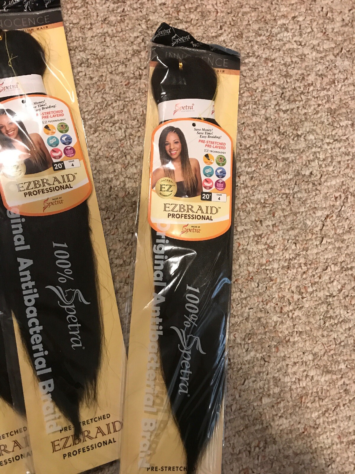 EZBRAID I&I Hair 100% Spectra Pre-Stretched 20” Color 4 Medium Brown Lot Of 7.