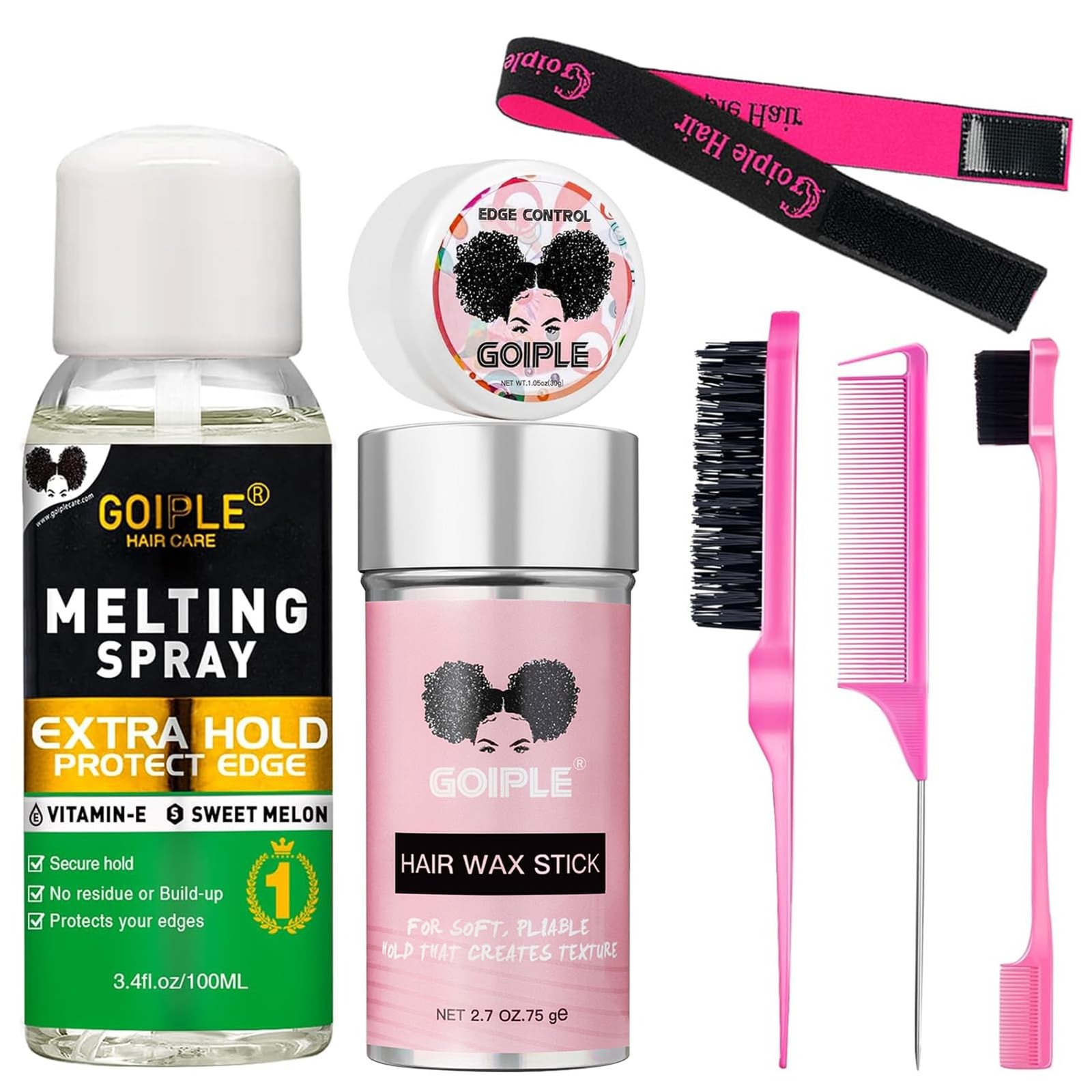 Lace Melting Spray – Glue-Less Hair Adhesive for Wigs & Extensions, Extra Hol…