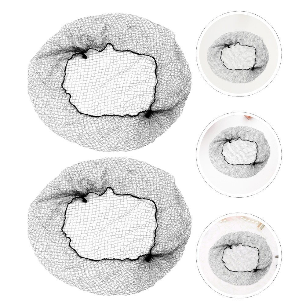 150pcs Hair Bun Net: Stretchy Elastic Updos Cover – Invisible Black Mesh Hair