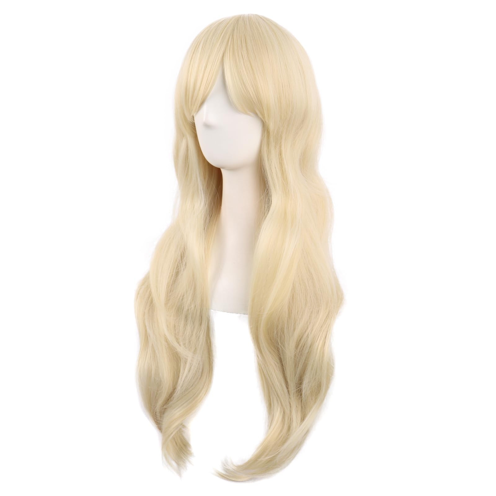 28 Inch/70 cm Women Side Bangs Long Curly Hair Cosplay Synthetic Wig (Mixed B…
