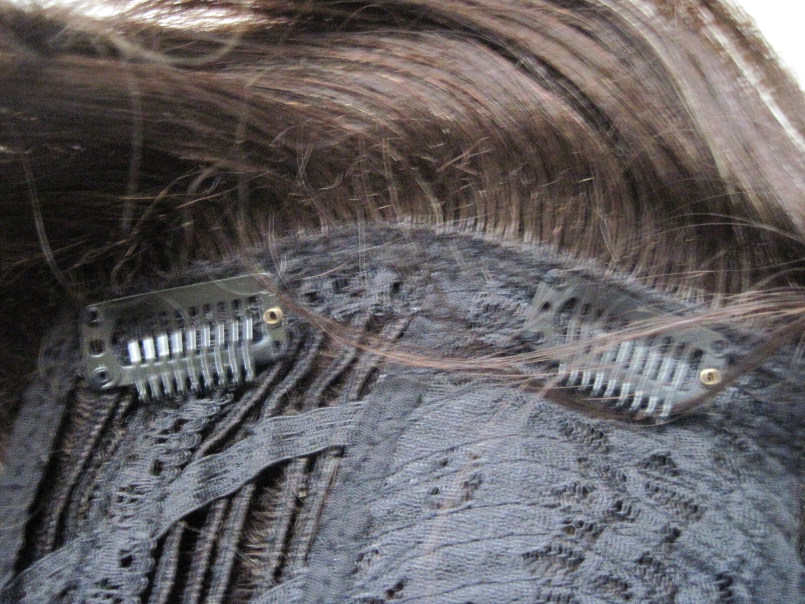 Unisex Hairpiece Dark Brown Human Hair Topper Women Thinning Hair & Male Toupee