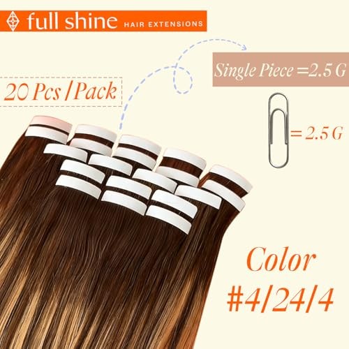 Tape in Hair 12 Inch # 6/60/6 Dark Honey with Beige Blonde Highlights