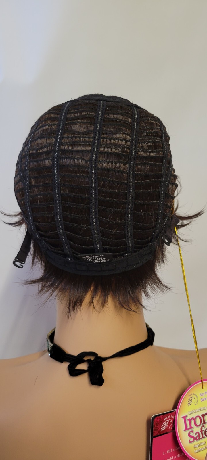 Sexy Fixie Cut Textured Wig Dark Brown -Premium Synthetic Heat OK NEW BORN FREE