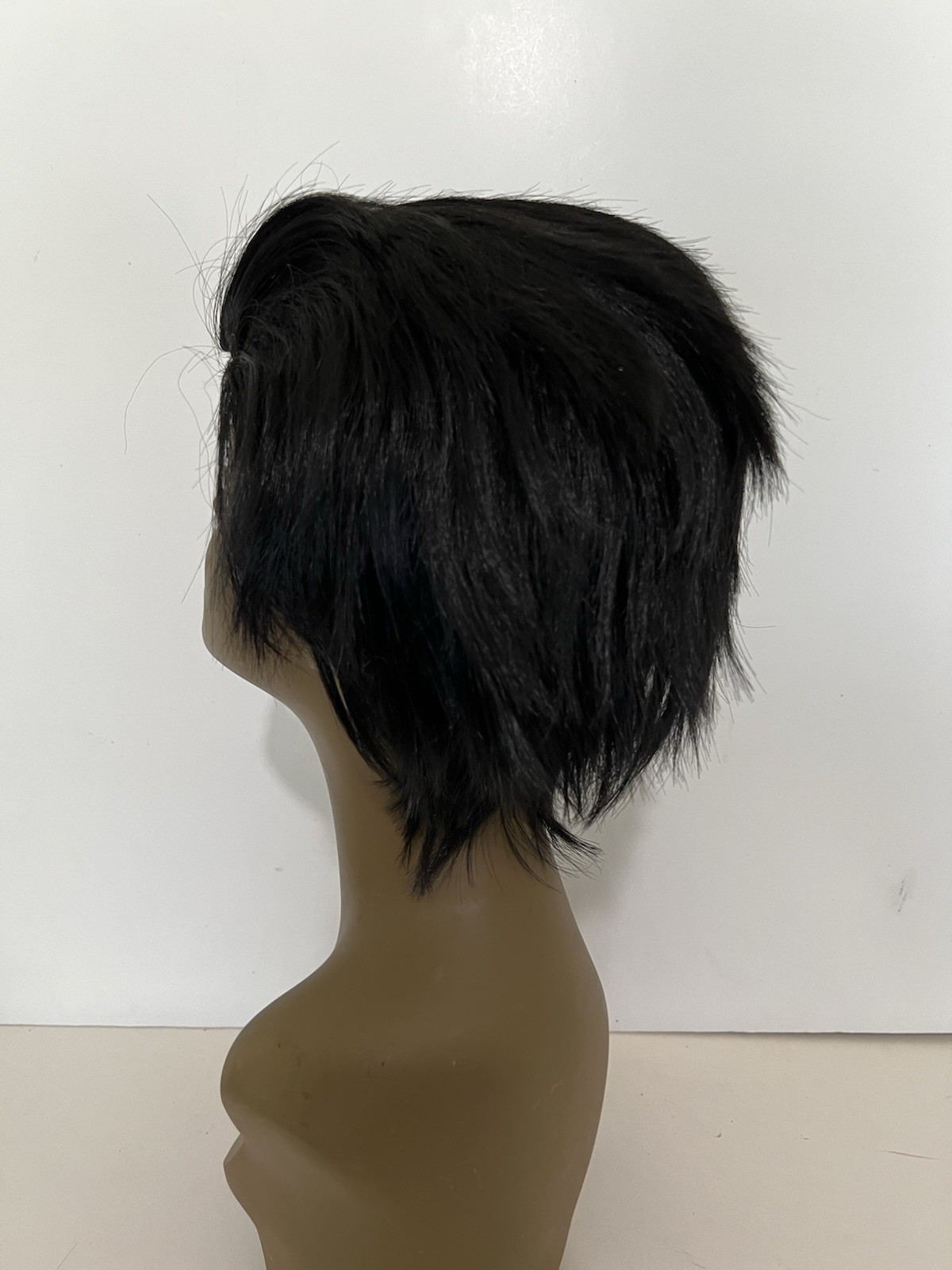 Short Straight Black Pixie Wig Soft Classic Cap Full Synthetic Hair Halloween
