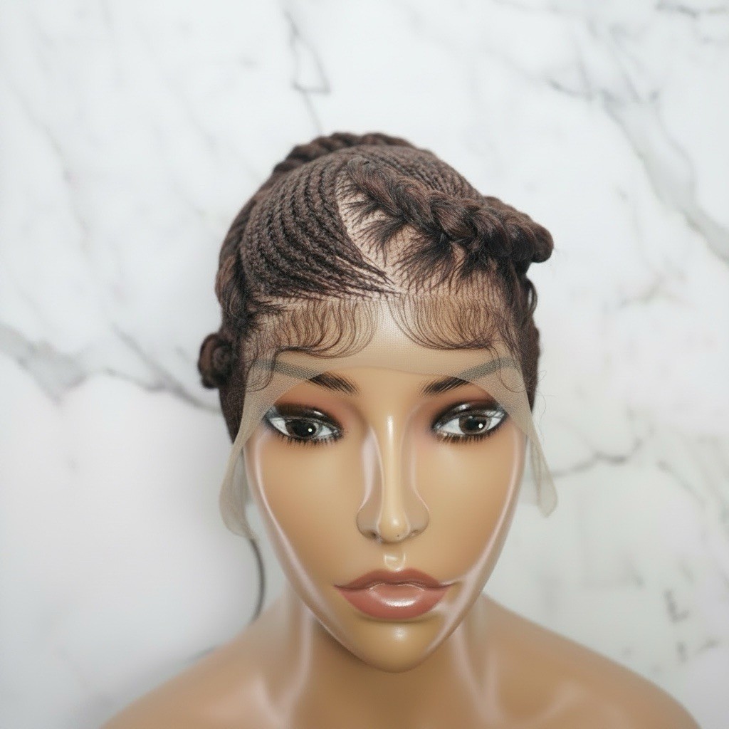 Braided Wig. Large Cornrow Braids. Full Lace with baby hair