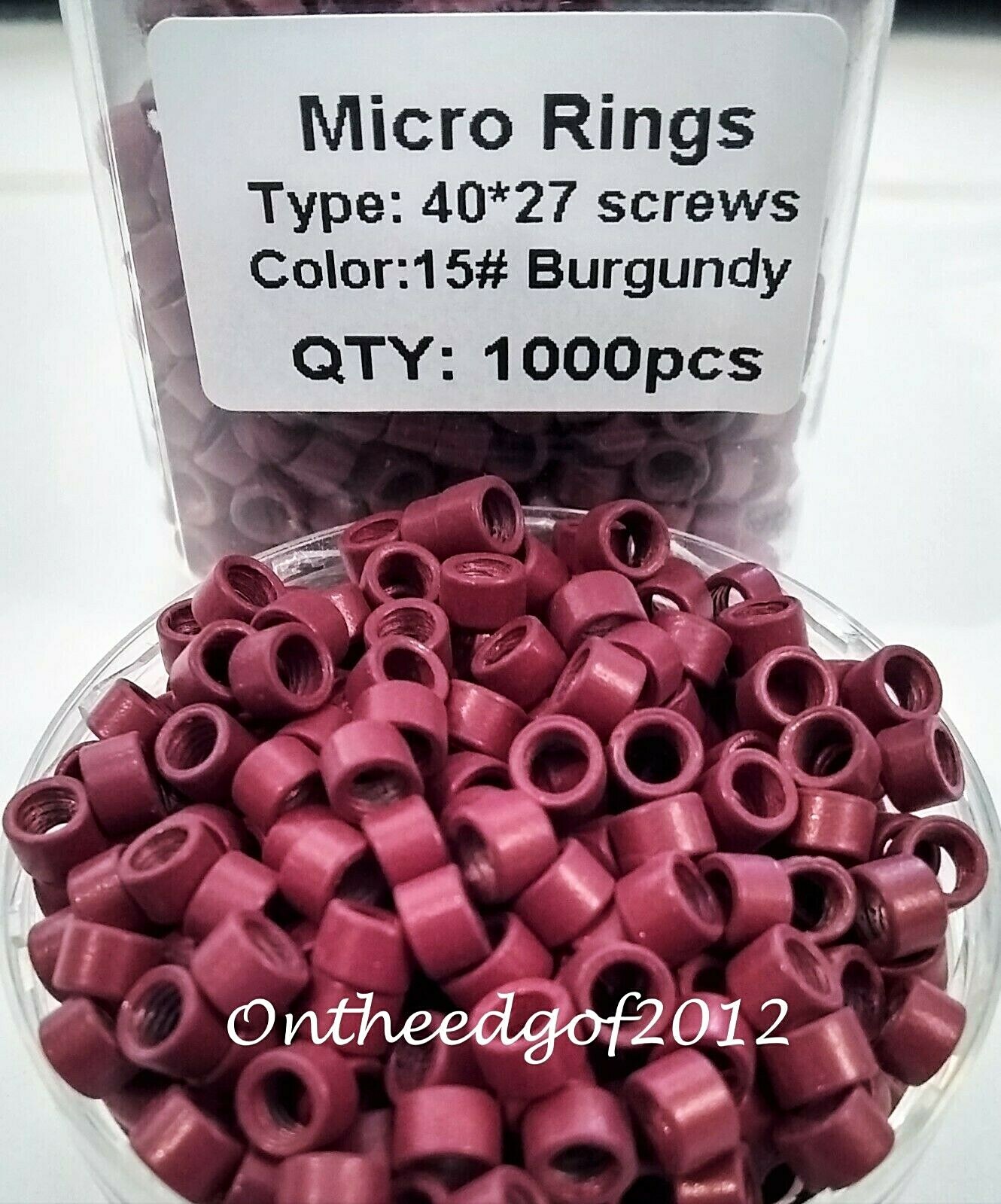 4mm Micro Rings Beads Screw Thread Beads 1000 pcs per Bottle 4.mm X 2.7mm