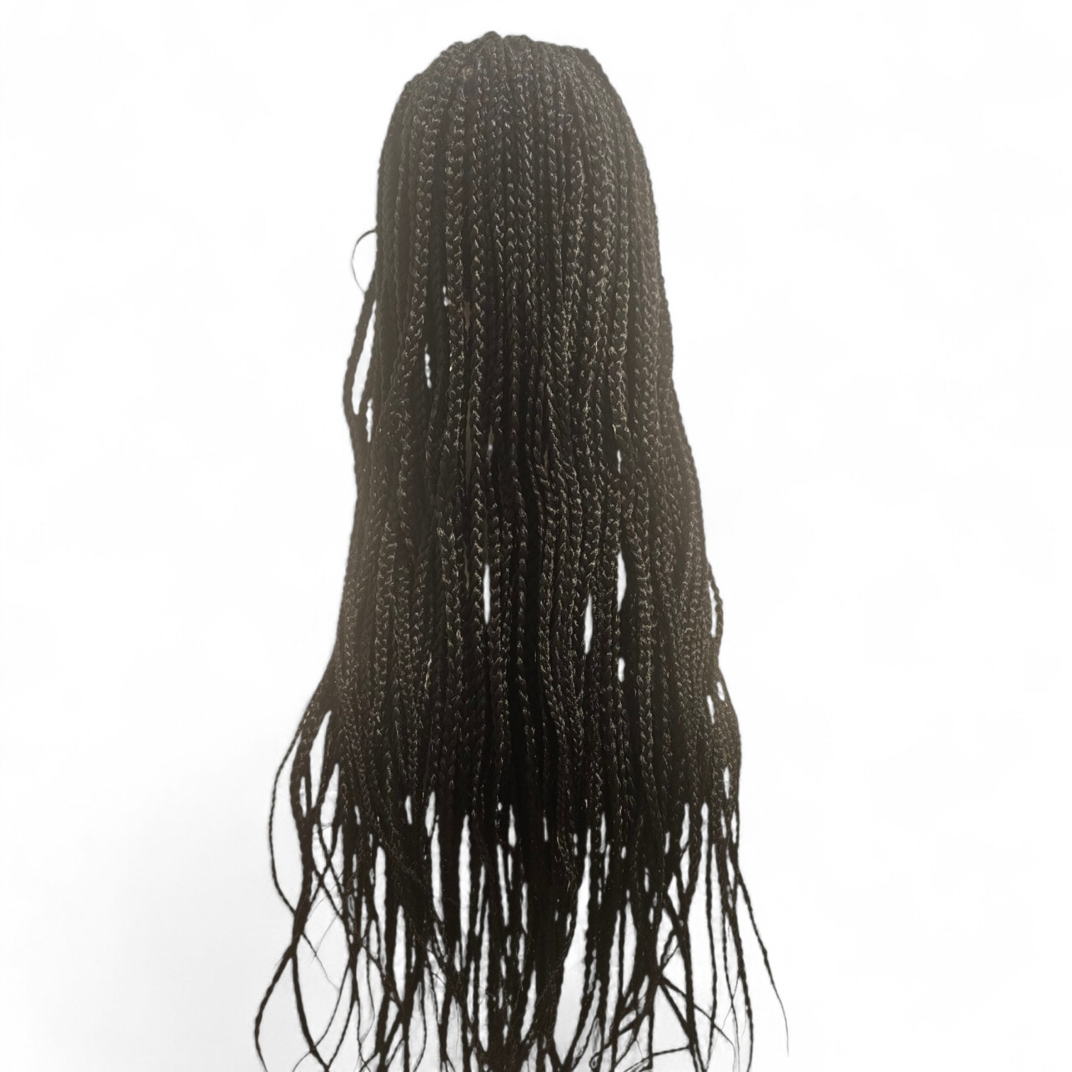 Long boho braided wig, natural look, lightweight, ready to wear.