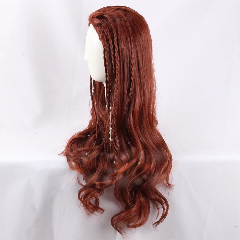 New Movie The Little Mermaid Cosplay Wig with small Braids long Wavy Hair Wigs