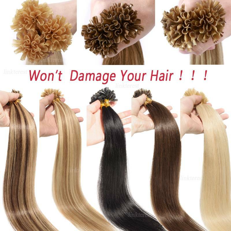 AAAAA Indian Keratin 1g/s Nail U Tip Per Bonded Real Remy Human Hair Extensions
